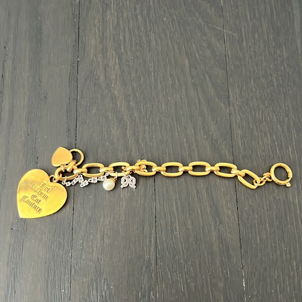 Juicy couture brass gold charm bracelet - Picture 3 of 6
